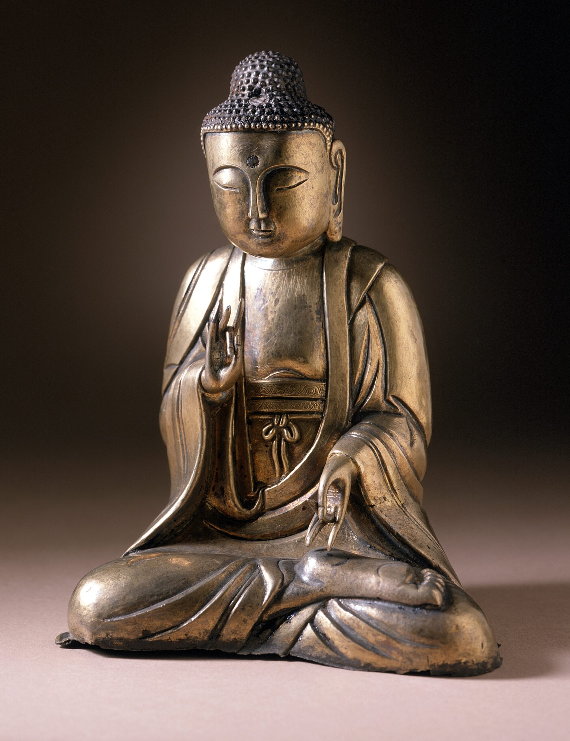 Seated Buddha, Probably Amitabha (Amit'abul), the Buddha of the Western Paradise